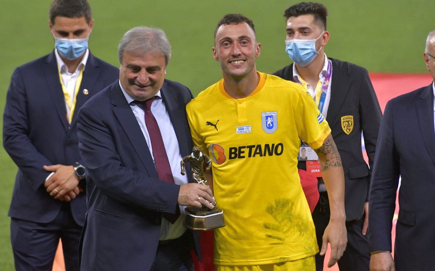 „Mă simt și puțin român! Știam că o să câștigăm!”. Mirko Pigliacelli, exuberant după ce Universitatea Craiova a câștigat Supercupa României