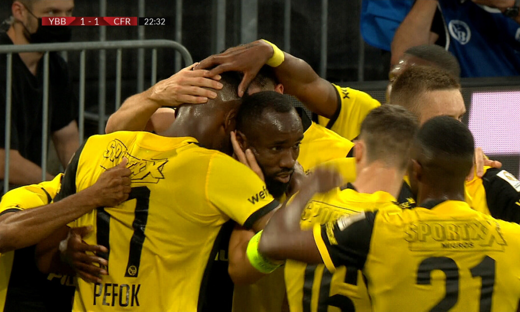 De la extaz, la agonie! CFR Cluj a deschis scorul în meciul cu Young Boys Berna, însă a încasat trei goluri în prima repriză | FOTO