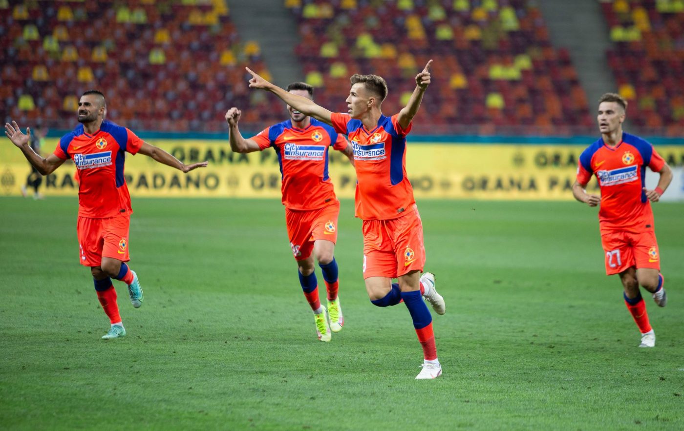 FCSB – Gaz Metan 2-1. Octavian Popescu i-a salvat pe roș-albaștri înaintea derby-ului cu Rapid