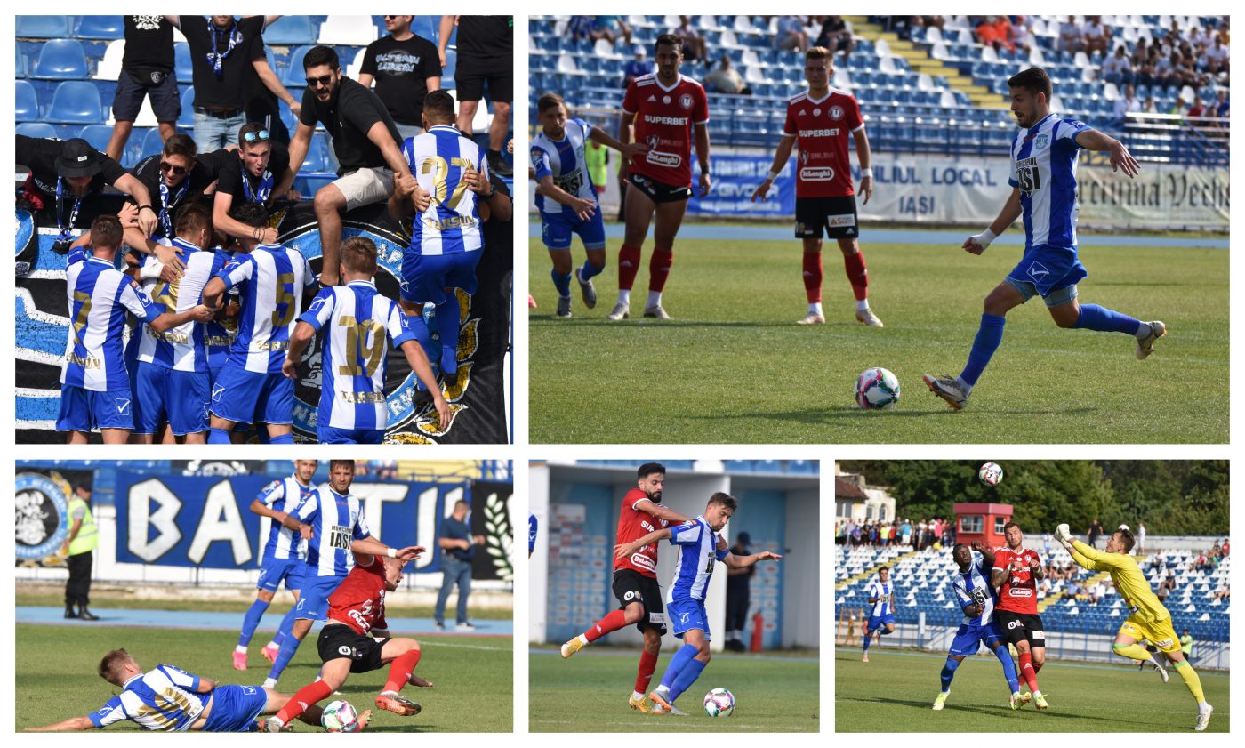 Victorie plătită scump! Poli Iași a obținut primul succes din acest sezon, 2-0 cu ”U” Cluj. Doi jucători ai lui Costel Enache au ajuns la spital în prima repriză
