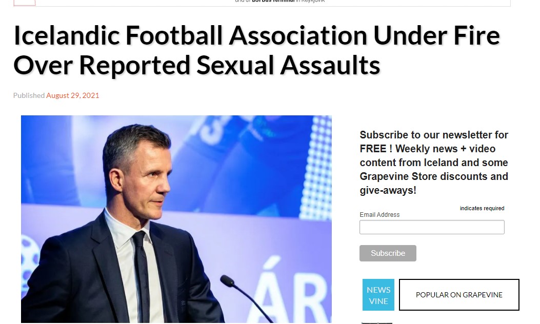 Scandal sexual ieșit la iveală în Islanda chiar înainte de meciul cu România! Președintele Federației și-a dat demisia. Un fotbalist de la CFR Cluj, dat afară din naționala nordică?