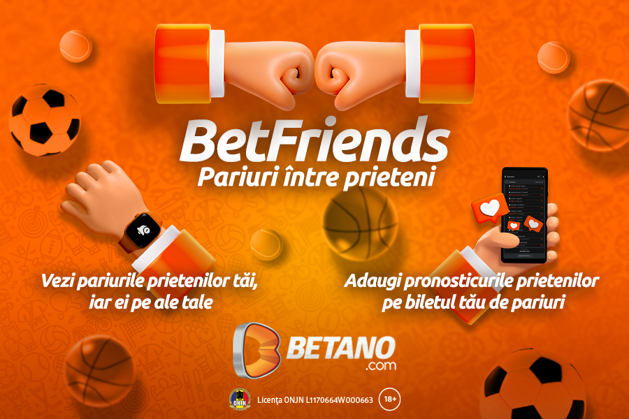 ADVERTORIAL | Betano lansează BetFriends, noua funcție pentru a-ți ridica jocul la un alt nivel