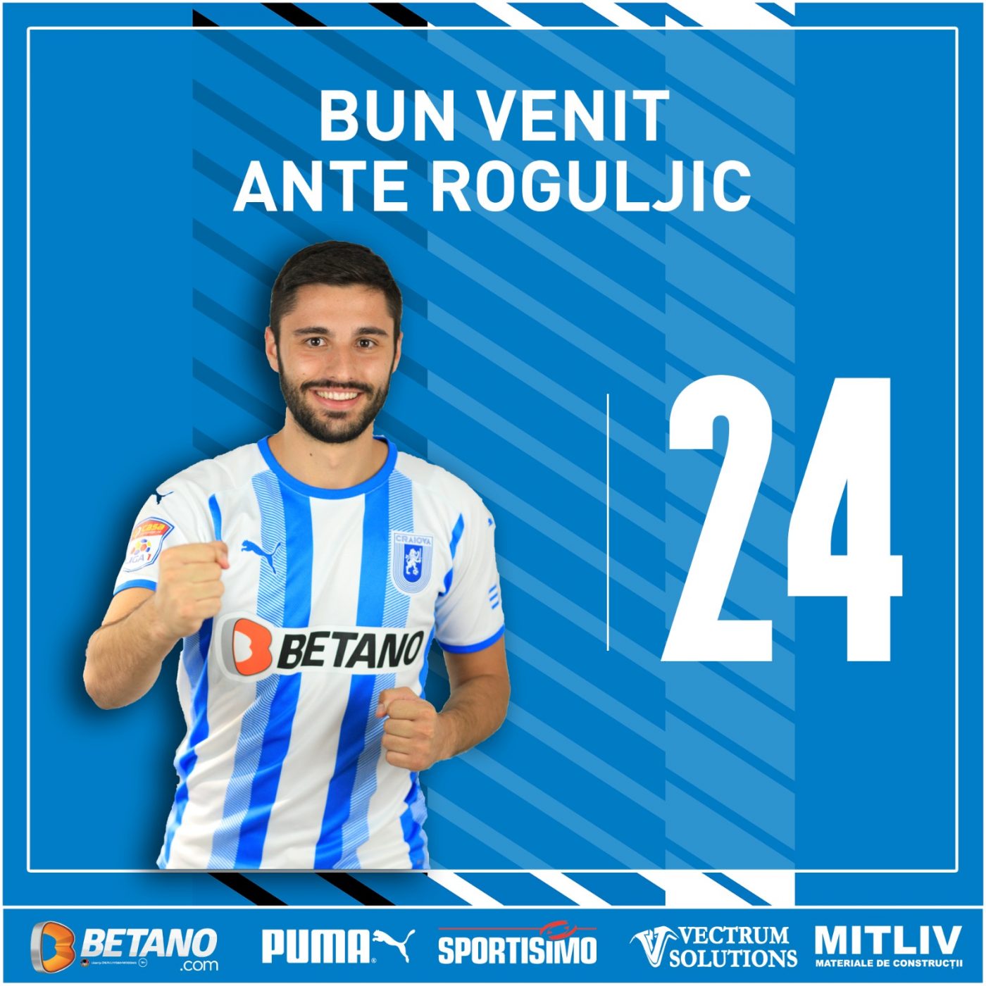 Ante Roguljic, prezentat la Universitatea Craiova: „Cel mai scump transfer al unui junior din Croația!”. Ce număr va purta fotbalistul în Bănie