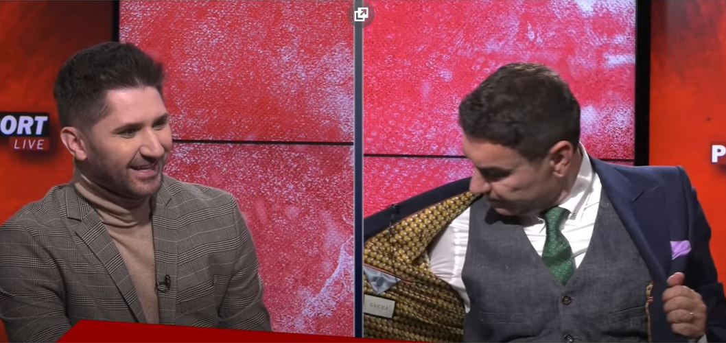 Fază genială în direct! Cristi Borcea este atât de bogat încât nici nu știa ce sacou poartă! „Nici nu știu de cine este făcut. A, Gucci!” | EXCLUSIV ProSport Live