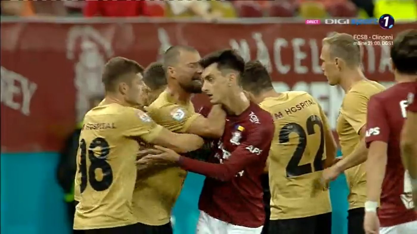 Gest golănesc al lui Gabi Tamaș, la partida Rapid – FC Voluntari! Fundașul trebuia eliminat de centralul partidei