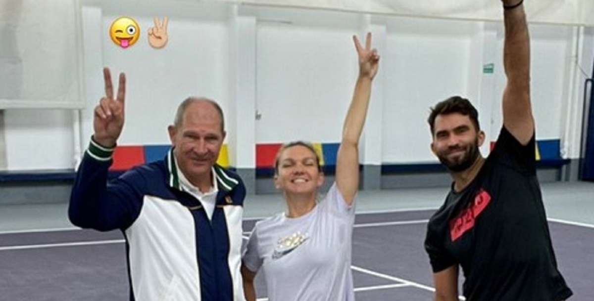 Simona Halep, antrenament cu totul special alături de înlocuitorul lui Darren Cahill! Românca a avut un sparring partner de lux | FOTO