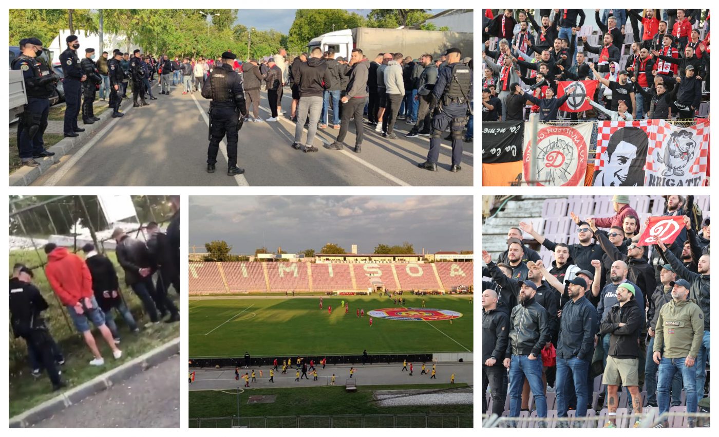 Fotbal și atmosferă, nu, bătaie, da! VIDEO | Fanii echipelor Poli și Dinamo s-au bătut înaintea meciului ”câinilor” cu Ripensia, din Cupa României