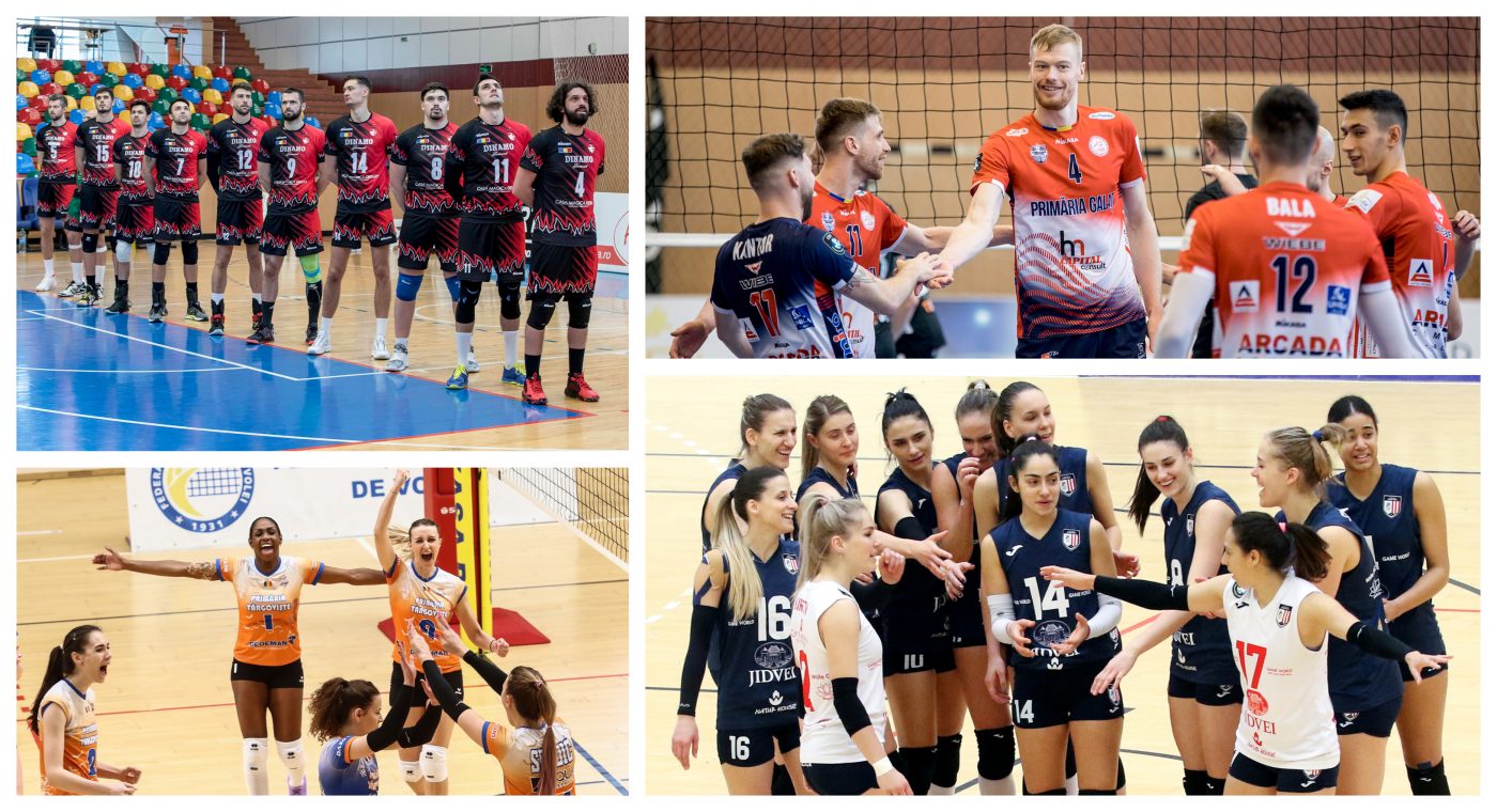 Regal voleibalistic la Brașov! Dinamo – Arcada Galați, la masculin, și CSM Târgoviște – CSM Volei Alba Blaj, la feminin, se vor duela pentru Supercupa României