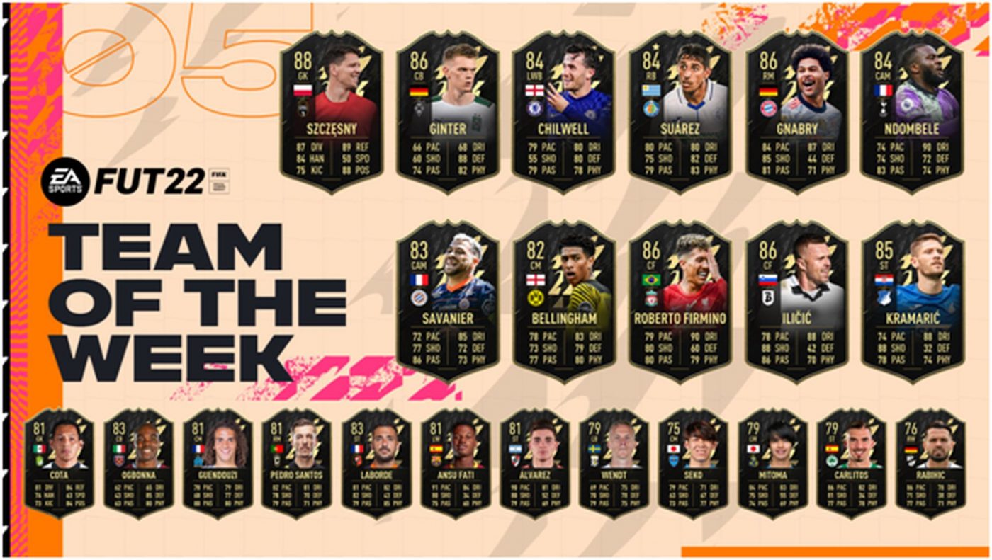 Team Of The Week 5 | Cea mai bună echipă a săptămânii a fost lansată în FIFA 22