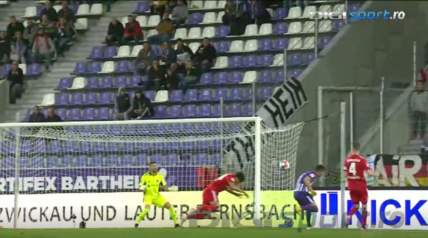 Gol genial înscris în Germania! Fază incredibilă reușită în meciul Erzebirge Aue – Hamburg | VIDEO