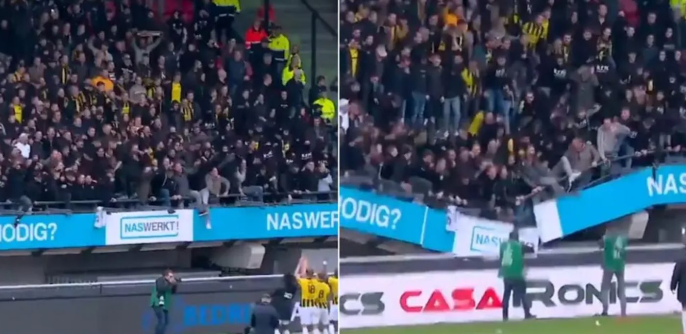 Imagini horror în Olanda, pe un stadion cunoscut! O tribună s-a prăbușit în timp ce suporterii sărbătoreau victoria alături de jucători: „Am fost șocat!” | VIDEO