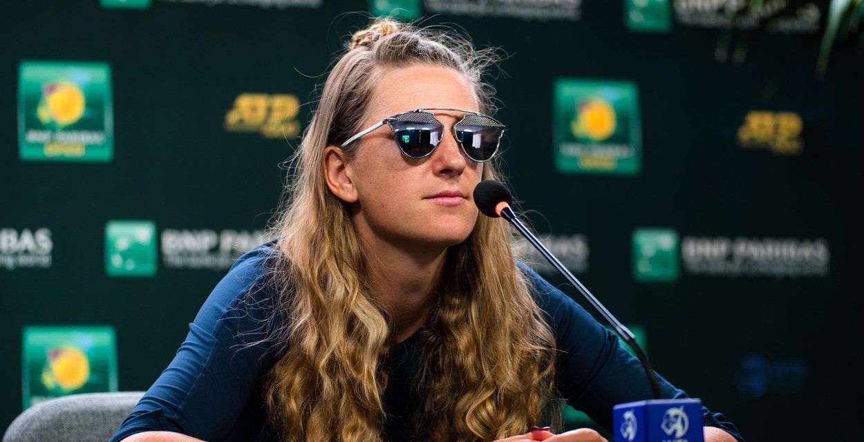 Imaginea zilei la turneul de la Indian Wells! Victoria Azarenka a surprins pe toată lumea la conferința de presă | FOTO