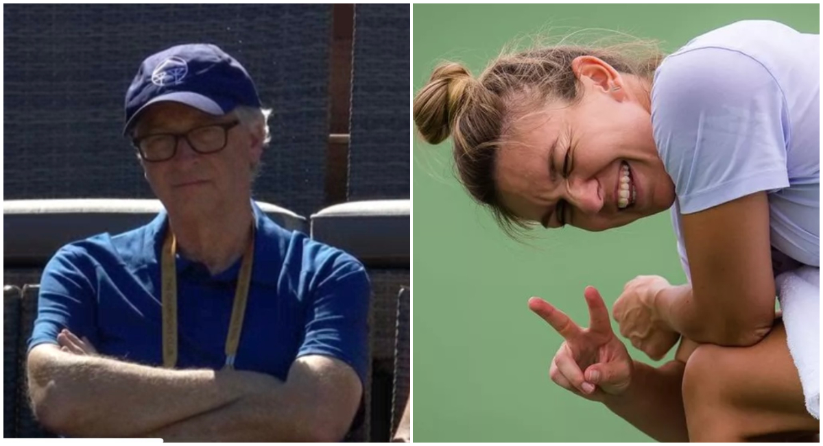 Imagine fabuloasă! Bill Gates a venit în tribune la Indian Wells înaintea meciului dintre Simona Halep și Aliaksandra Sasnovich | FOTO
