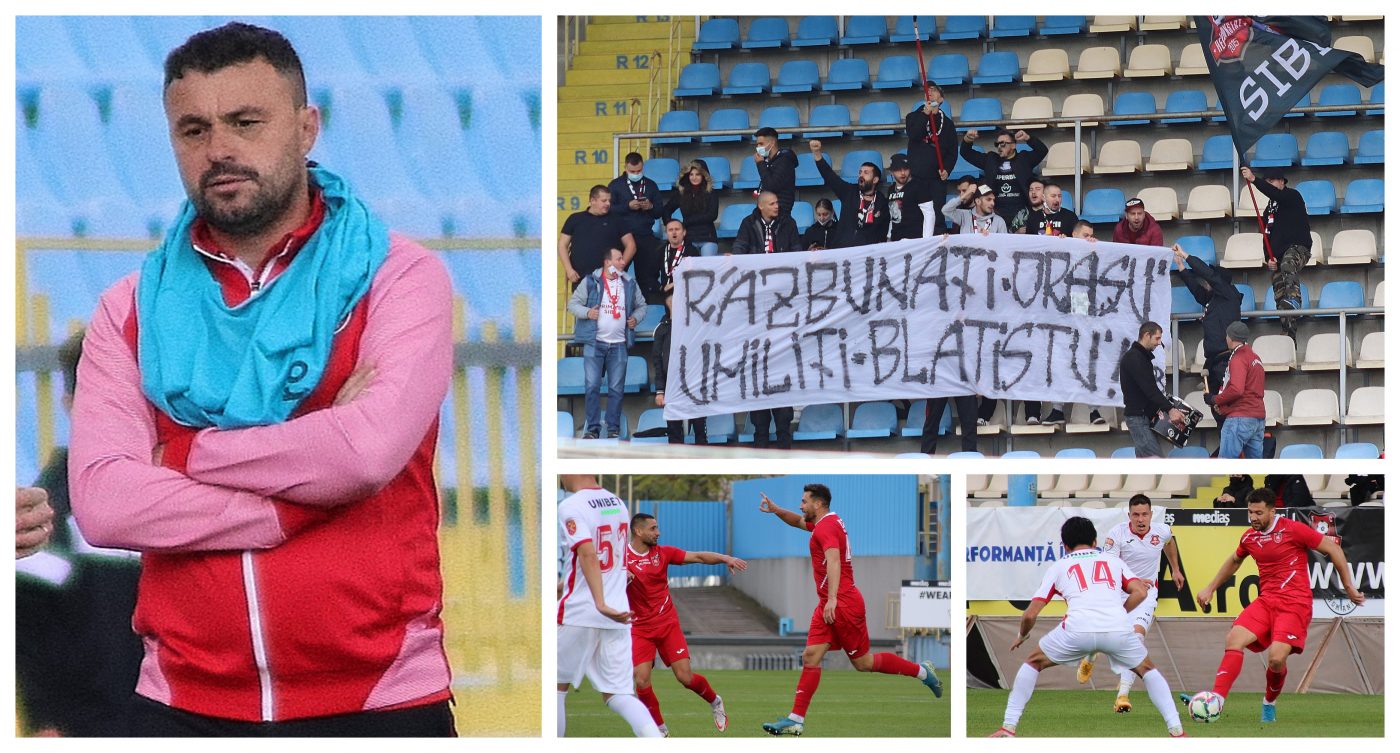 Eugen Beza, luat la țintă de suporterii sibieni: ”Răzbunați orașu’, umiliți blatistu’!” Fostul antrenor de la FC Hermannstadt: ”Iudeii rămân iudei!”