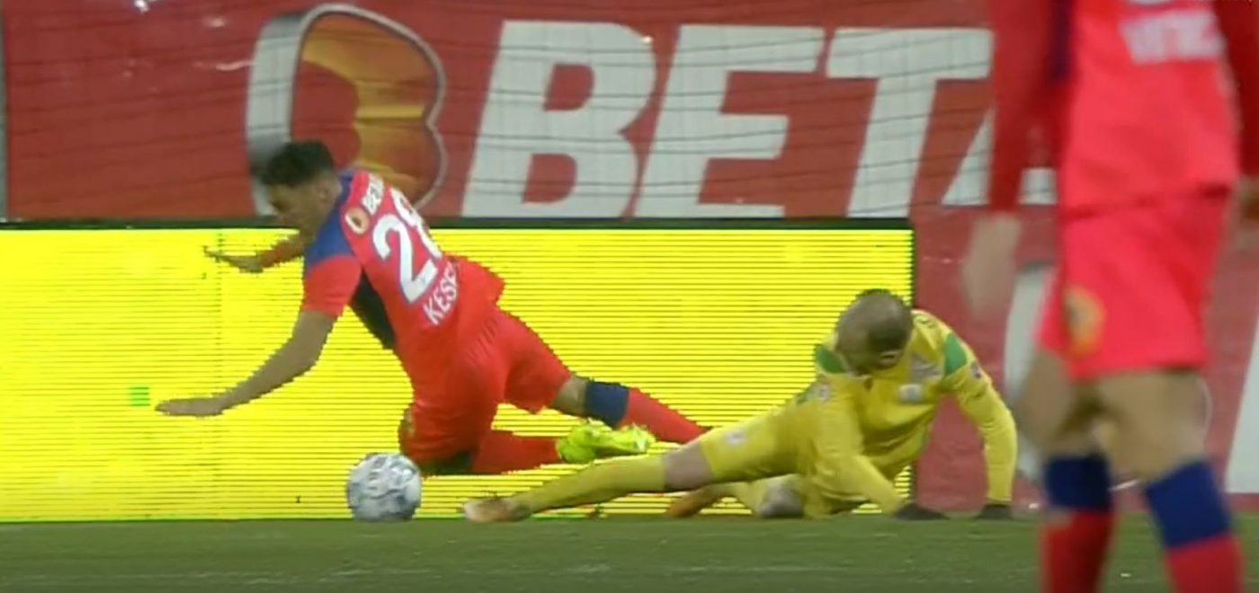 Penalty-ul din FCSB – CS Mioveni, contestat vehement în direct la TV: „E o mișcare naturală. Spun clar că nu e”