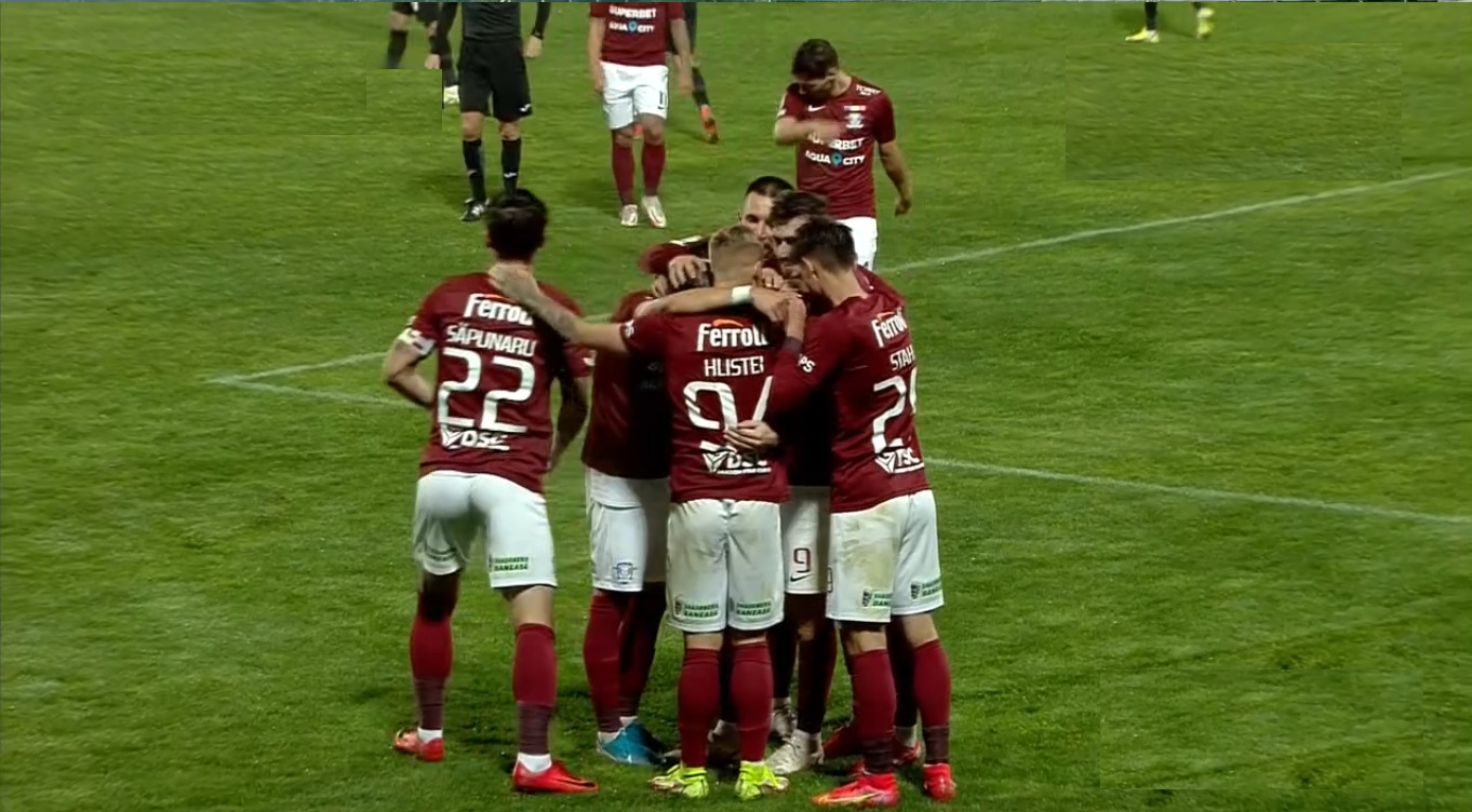 Rapid – CFR Cluj 2-0, Live Video Online, în etapa a 12-a a Ligii 1. Campioana României, condusă la Mioveni după „dubla” lui Adrian Bălan! Albu a avut în gheată golul al treilea