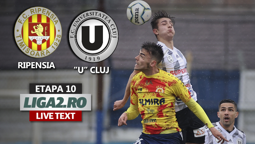 Ripensia – ”U” Cluj se joacă ACUM. Hofman înscrie înainte de pauză. Gorcea a apărat un penalty
