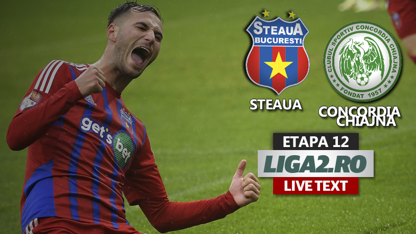 Steaua, la al treilea meci consecutiv fără victorie. Concordia Chiajna a plecat fără gol primit din Ghencea