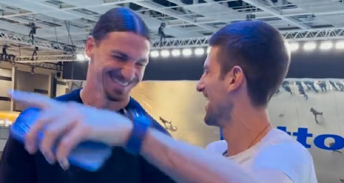 Zlatan Ibrahimovic și Novak Djokovic, discuție ca între bărbați surprinsă de camere: „Ea a venit la mine!” Cum au reacționat cei doi când și-au dat seama că sunt filmați | VIDEO