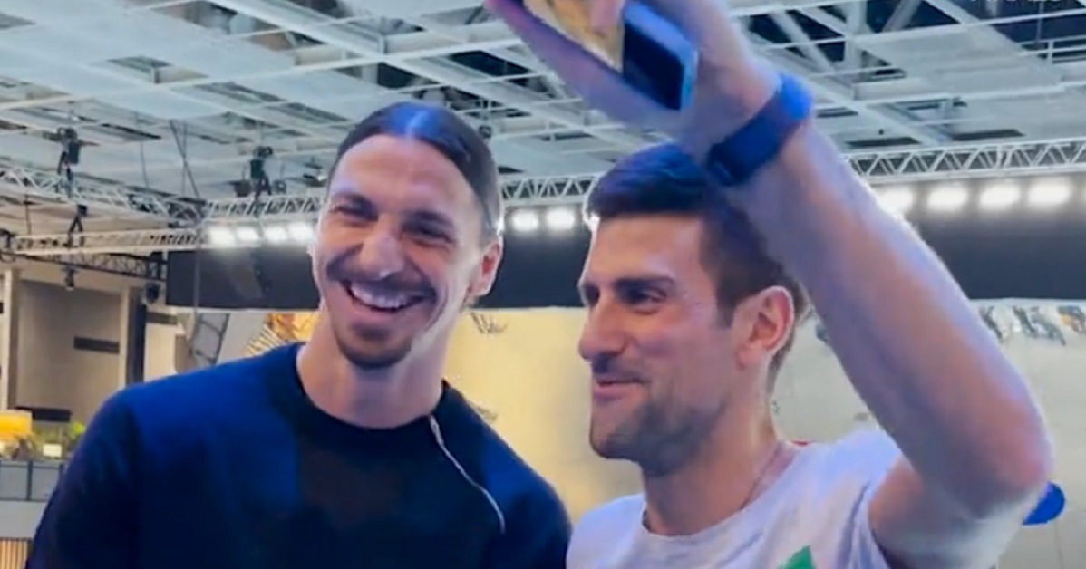 Asta iese când se întâlnesc Novak Djokovic și Zlatan Ibrahimovic! Nole a pus muzică sârbească și a început să danseze când l-a văzut pe Ibra la Turneul Campionilor | VIDEO