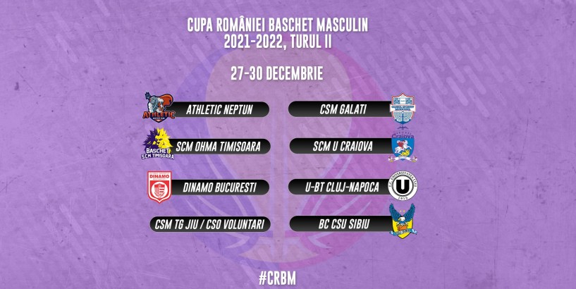 Știm programul sferturilor de finală din Cupa României la baschet masculin! Partidele sunt programate între 27-30 decembrie 2021