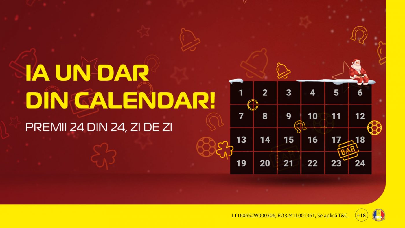 Ia un dar din calendar! 24 de zile și de surprize. Ale tale-s toate, garantate și automate