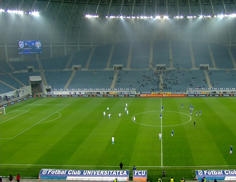FCU Craiova – Academica Clinceni 1-2, Live Video Online în etapa 19 din Liga 1. Ultima clasată pune probleme serioase în Bănie! Oltenii se văd conduși după ce au deschis scorul!