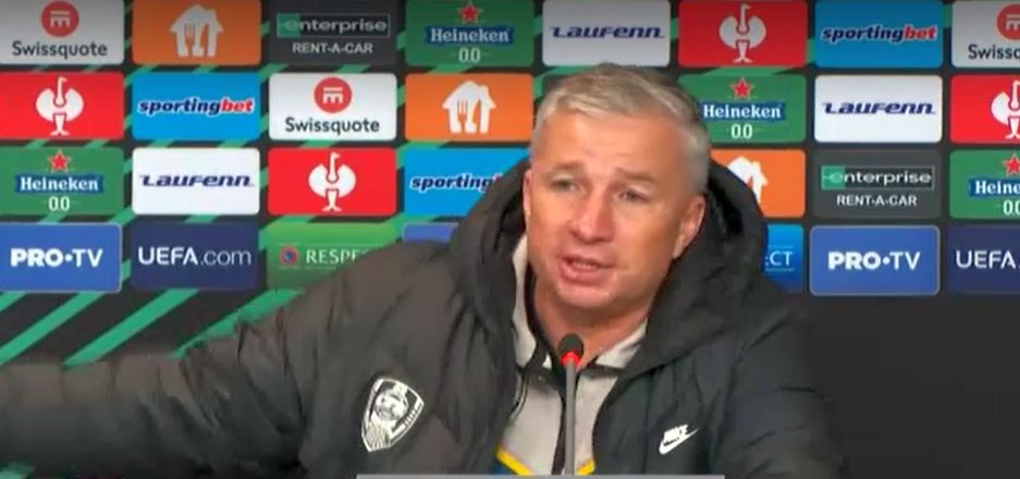 Dan Petrescu, iritat la conferința de presă de după CFR Cluj – Jablonec: „Ce am făcut, mă? Stăm până mâine? N-am auzit așa ceva în istoria fotbalului”