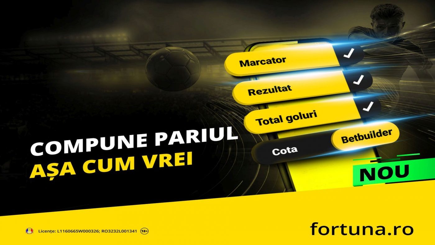 ADVERTORIAL | Câte pariuri din meci pui pe 1 bilet la Fortuna? Câte vrei