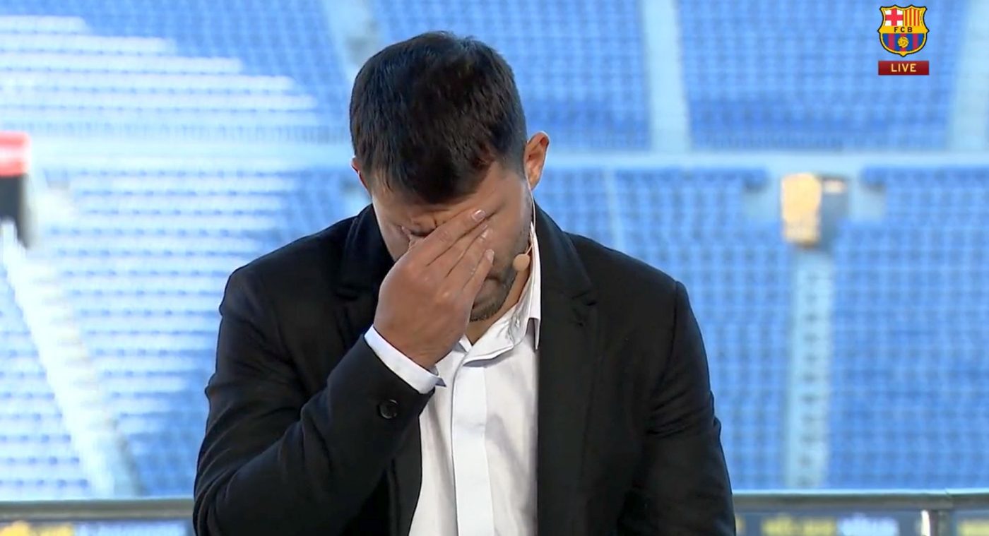 Kun Aguero și-a anunțat retragerea din fotbal cu lacrimi în ochi! Messi, mesaj emoționant pentru conaționalul său: „Sunt momente foarte grele”