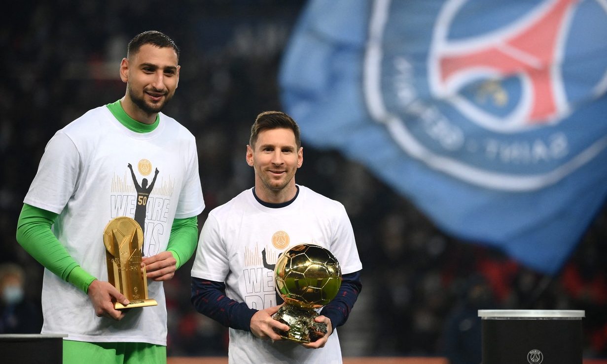 Lionel Messi și Gianluigi Donnarumma și-au prezent trofeele pe „Parc des Princes”, înaintea partidei de campionat cu Nice