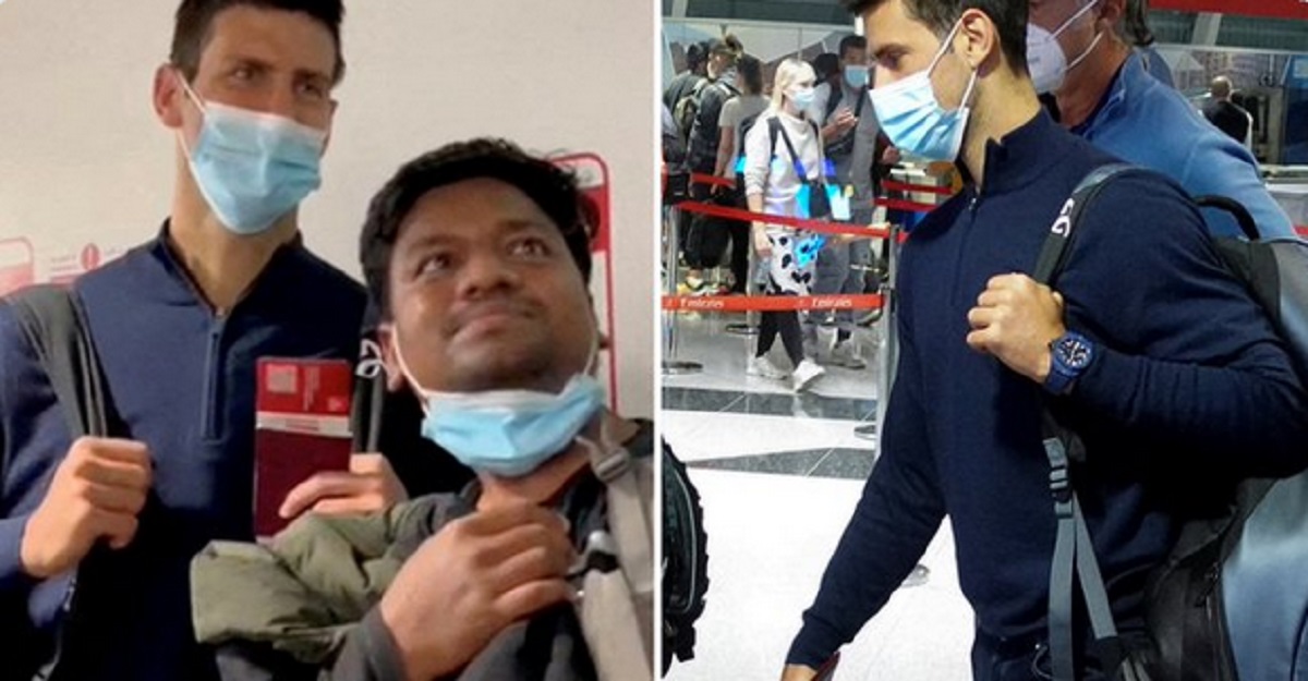 Novak Djokovic, baie de mulțime pe aeroportul din Dubai! Sârbul a fost asaltat de oameni pentru poze și autografe: ce reacție surprinzătoare a avut | FOTO & VIDEO