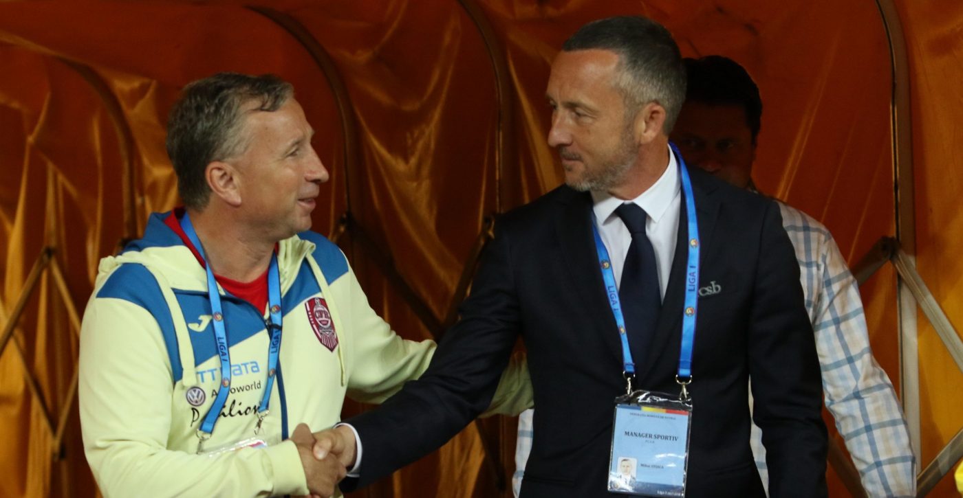 A început derby-ul! Dan Petrescu, înainte de FCSB – CFR: „Cei de acolo nu au presiune. Nu numai la meciul acesta, în general”. Cea mai mare frică pentru „Bursuc”