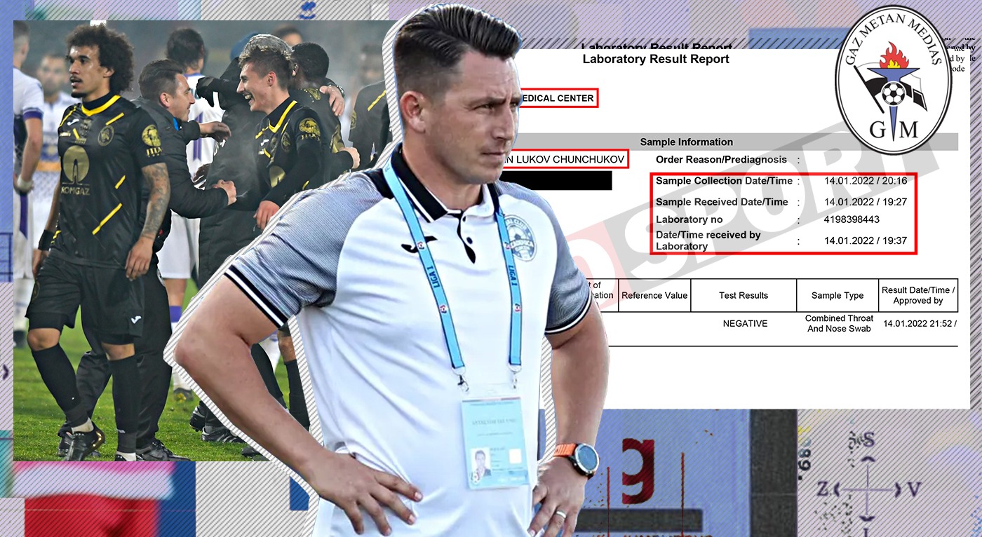 ProSport a intrat în posesia unui test negativ de la Gaz Metan! Nu există parafa si semnatura medicului, orele de prelevare și testare sunt inversate, iar datele personale ale jucătorului sunt greșite! | EXCLUSIV