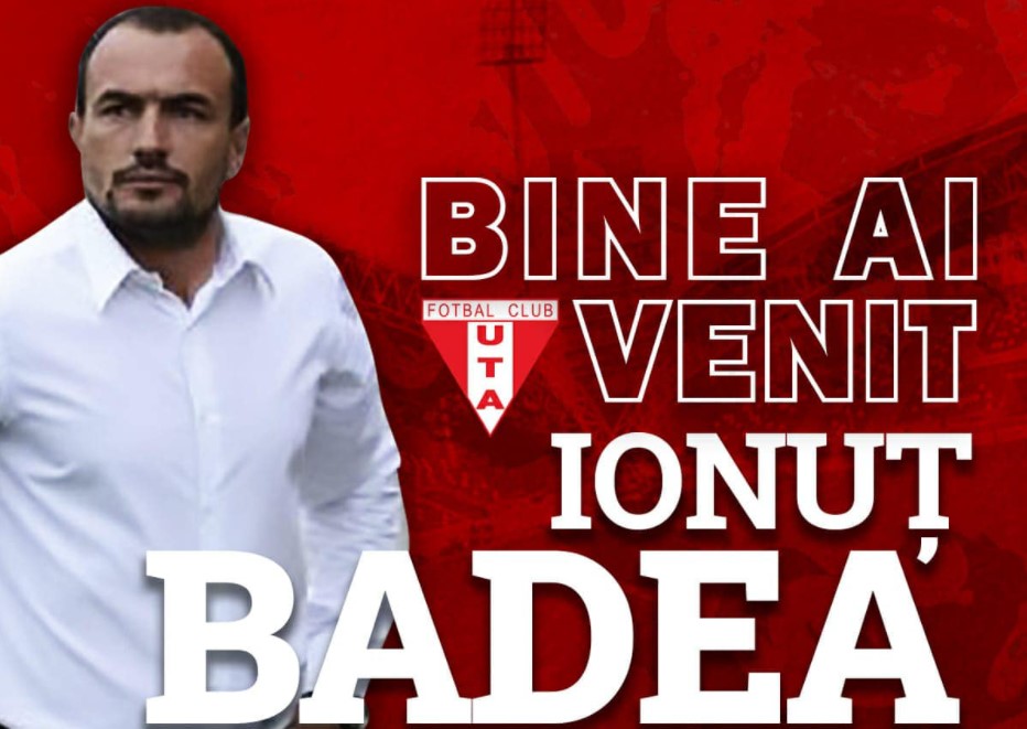 Ionuț Badea e noul antrenor al UTA-ei, după ce Laszlo Balint a demisionat. Detalii despre contractul antrenorului