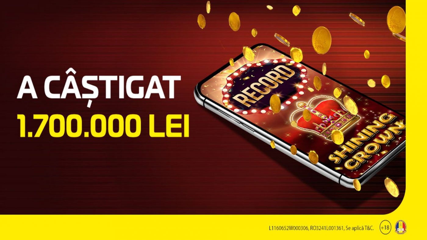 ADVERTORIAL | Record la Casa Pariurilor! 1.700.000 lei la slotul Shining Crown