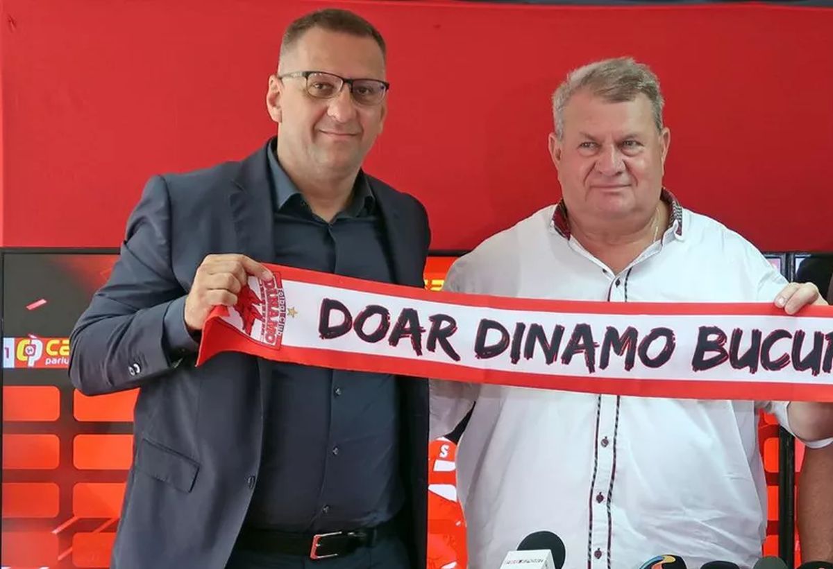 Zăvăleanu (stânga) și Mureșan (dreapta) sunt factorii de decizie de la Dinamo