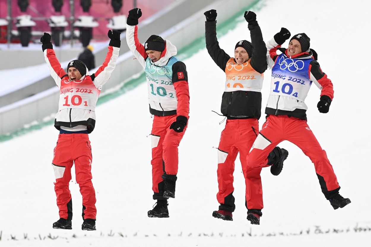 adventure Deserve random Austria, campioană olimpică la sărituri cu schiurile! Slovenia a ratat  dramatic medalia de aur la Beijing