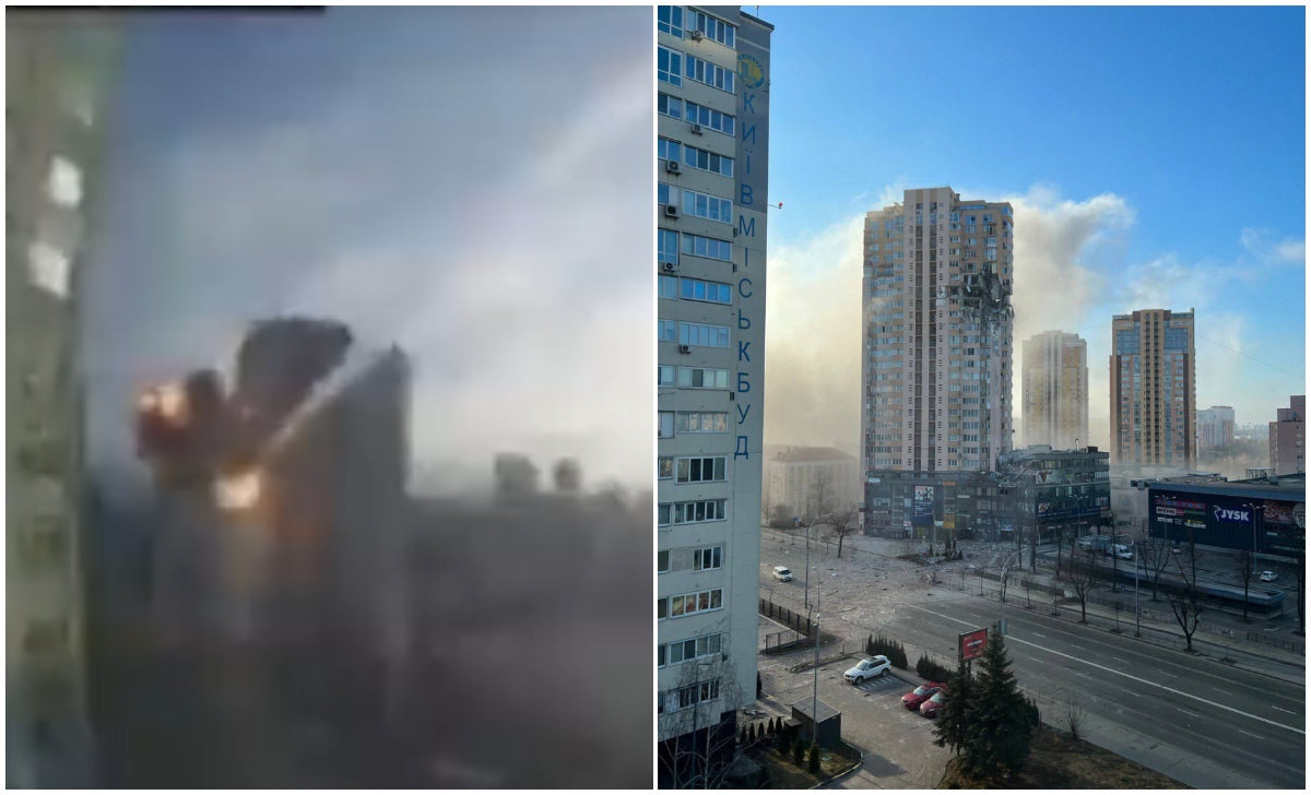 Momentul terifiant în care un bloc de locuințe din Kiev este lovit în plin de o rachetă rusească! Reacția de revoltă a tenismenului Alex Dolgopolov | VIDEO
