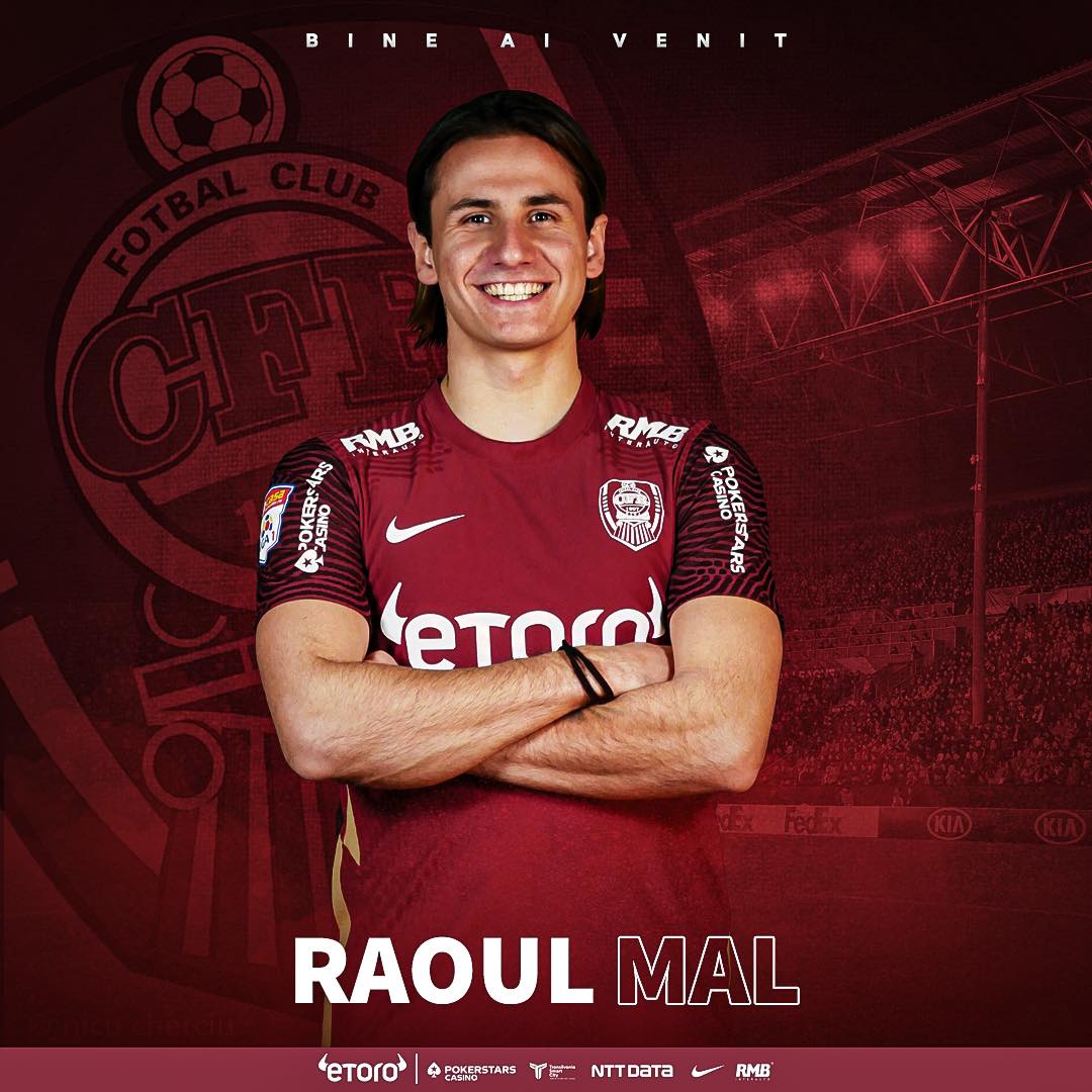 CFR Cluj a luat o nouă „perlă”! Cine este Raoul Mal, noul mijlocaș al campioanei României