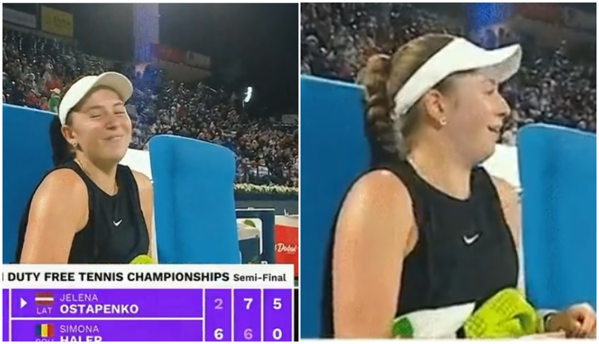 Moment uluitor surprins la meciul Simona Halep – Jelena Ostapenko! Cum a ironizat-o letona pe româncă, în pauza dintre game-uri, înainte de a o umili în setul decisiv | VIDEO