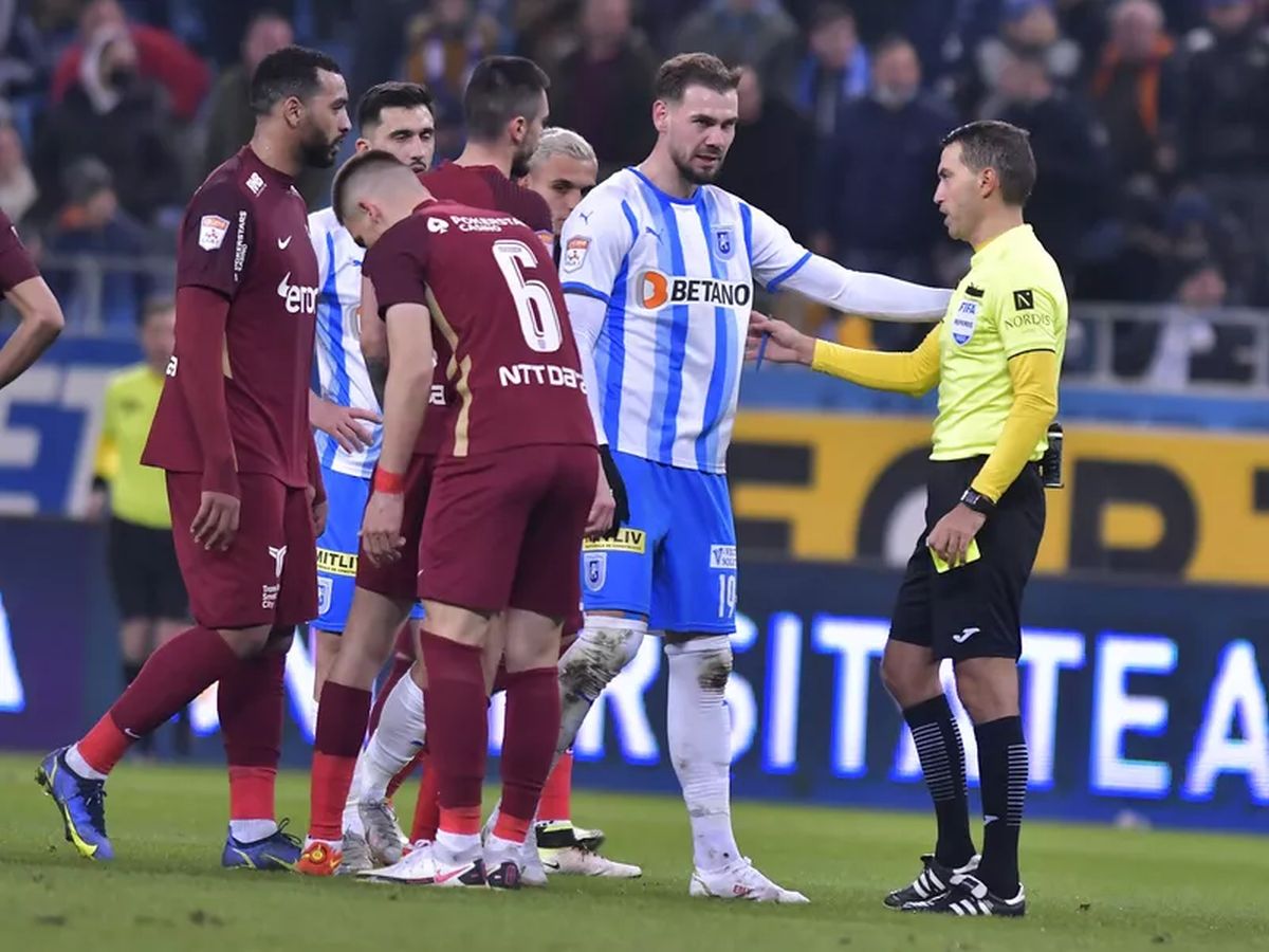 Universitatea Craiova – CFR Cluj 1-1, în etapa 24 din Liga 1 | Meci nebun în Bănie cu două cartonașe roșii! Gustavo aduce un punct echipei lui Laurențiu Reghecampf, în ultimul minut