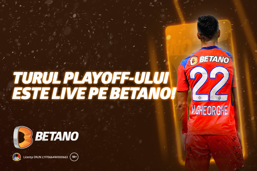 Meciurile turului din playoff-ul Ligii 1 sunt deja LIVE pe Betano! Cum arată cursa de urmărire a CFR-ului