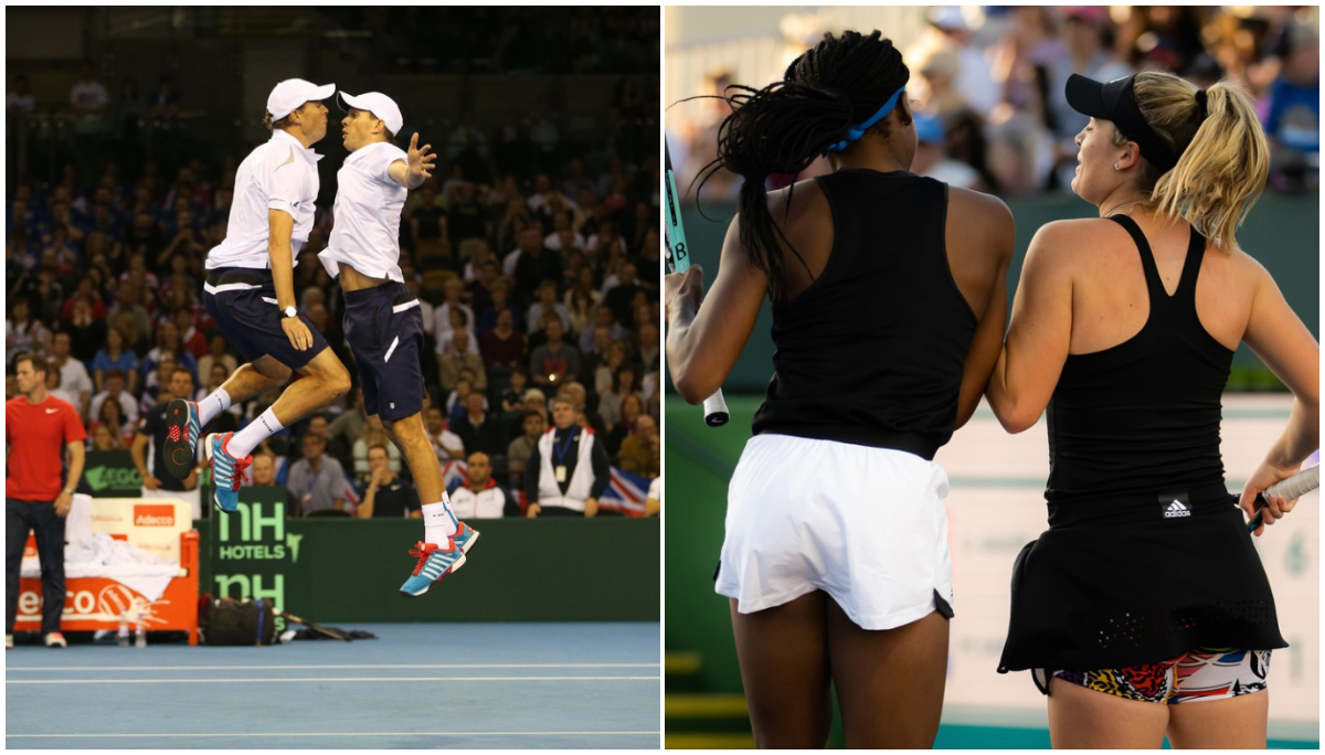 Faza zilei la turneul de la Miami! Săritura piept în piept a fraților Bryan, copiată de americancele Coco Gauff și Caty McNally | VIDEO