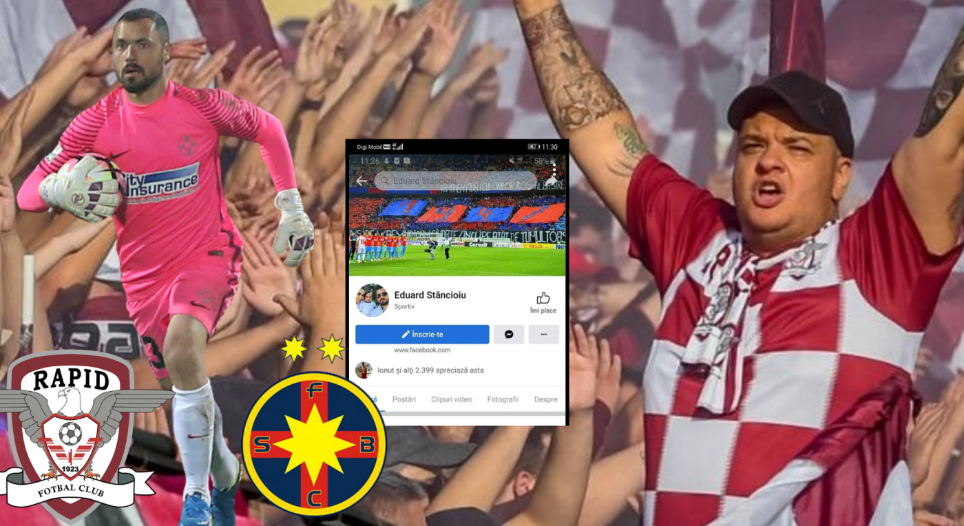 Șocant! Liderul galeriei Rapidului, mesaj dur după ce contul de facebook, care ar aparține lui Eduard Stăncioiu, secundul lui Adi Mutu, ar demonstra că e fan Steaua: „Ni se întorc morții în mormânt! Giuleștiul să fie inaugurat pe bancă cu un stelist și un dinamovist”