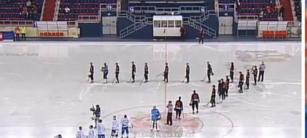 Imagini incredibile în campionatul de hochei din Rusia! Jucătorii au format litera „Z” pe gheață, în plin război în Ucraina: „Să-i suspendați pe viață!”