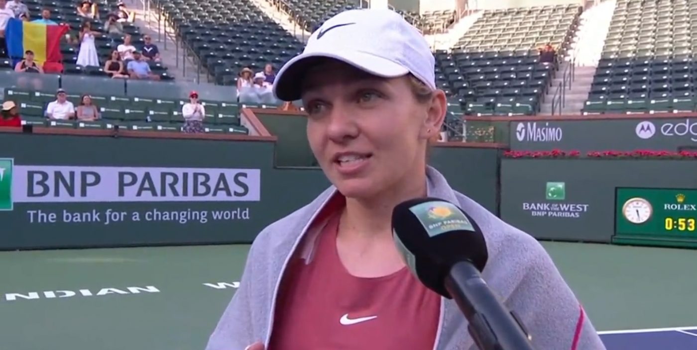 Simona Halep i s-a adresat unui bărbat din tribune după calificarea în semifinale la Indian Wells: „El mereu face asta!” Reacție inedită a româncei | FOTO & VIDEO