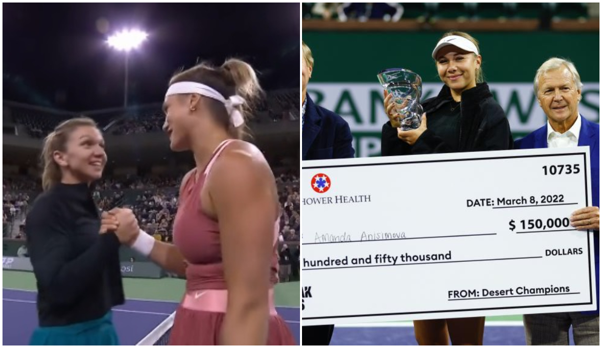 Simona Halep, înfrângere cu zâmbetul pe buze la Eisenhower Cup! Amanda Anisimova, noua elevă a lui Darren Cahill, a câștigat turneul și un premiu uriaș | FOTO & VIDEO