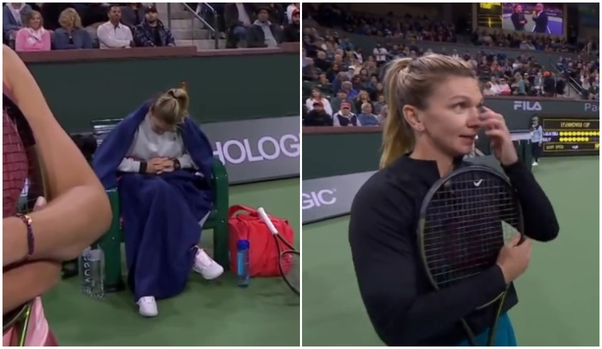Simona Halep, aroganță în stilul Ronnie O’Sullivan! Românca a fost surprinsă dormind în timpul evenimentului demonstrativ de la Indian Wells: „Era ora de culcare” | FOTO