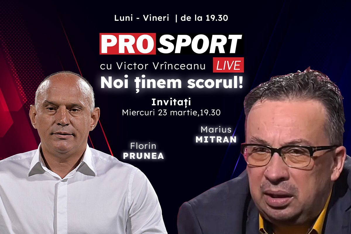 ProSport Live, o nouă ediție premium pe prosport.ro! Florin Prunea și Marius Mitran vorbesc despre cele mai importante subiecte din fotbal!